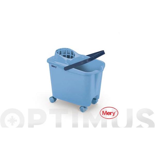CUBO FREGAR CON RUEDAS 14 L - AZUL