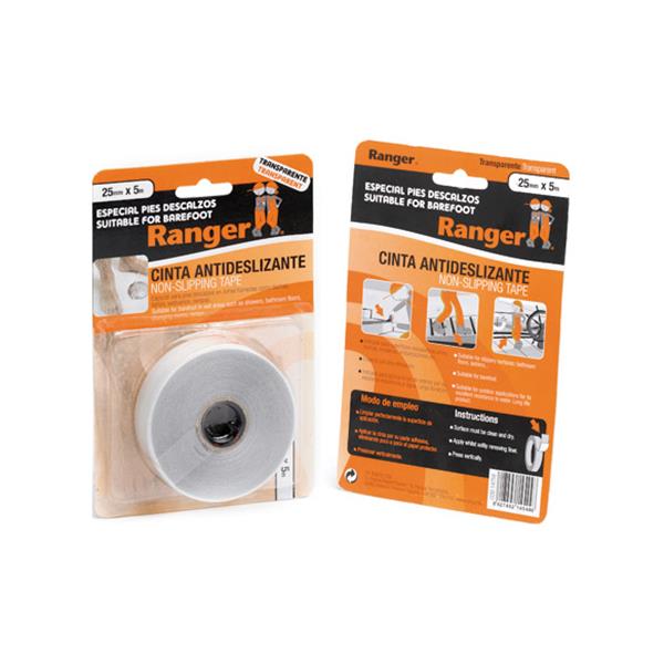 RANGER CINTA ANTIDESLIZANTE 25 MM X 5 M TRANSPARENTE
