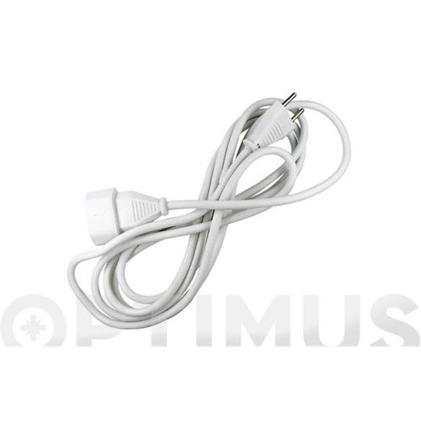 PROLONGADOR 2X1 BLANCO 10A 5 MT