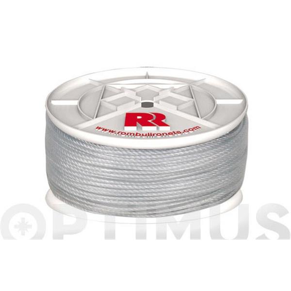 CUERDA POLIETILENO CABLEADA PLASTIFICADA 4C 5 MM 100 MT BLANCO