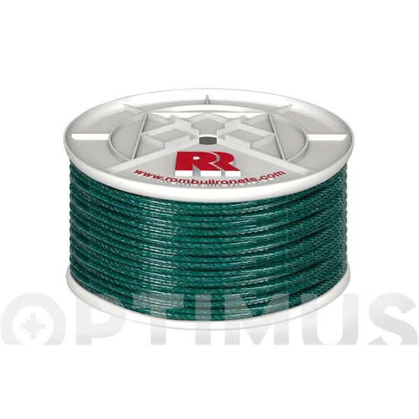 CUERDA POLIETILENO CABLEADA PLASTIFICADA 4C 5 MM 100 MT VERDE
