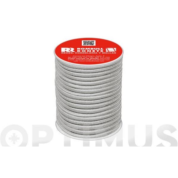 CUERDA ELASTICA POLIESTER/LATEX BLANCA &Oslash; 8 MM  25 MT
