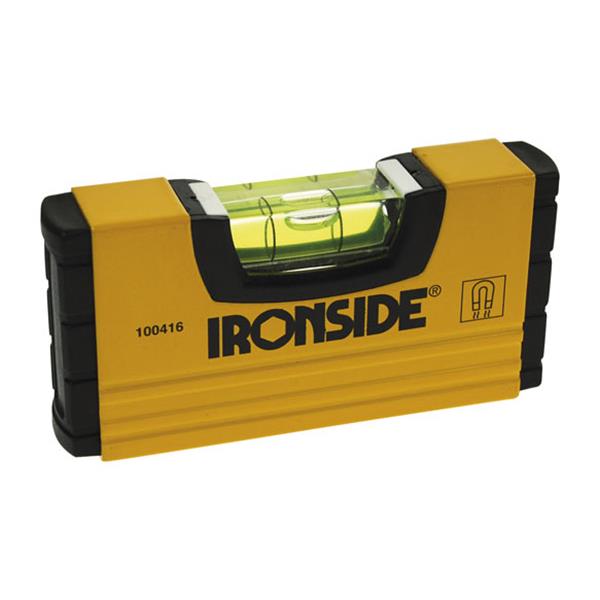 IRONSIDE NIVEL DE BOLSILLO 10 CM. CON IMAN VIAL ACRILICO A PRUEBA DE GOLPES