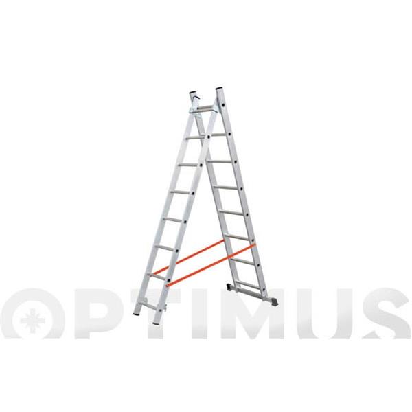 ESCALERA ALUMINIO PROFESIONAL DOBLE COMBINADA 2X10 PELDA&Ntilde;OS