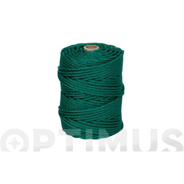 CUERDA POLIETILENO CABLEADA 4C 5 MM 100 MT VERDE