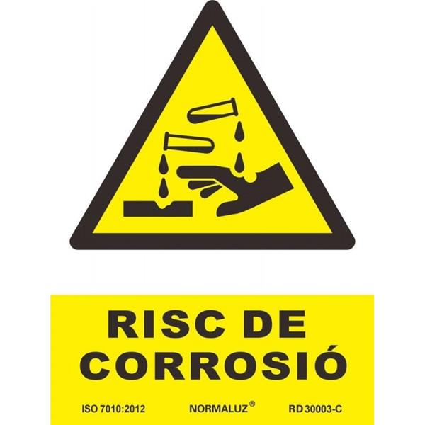 SE&Ntilde;AL ADVERTENCIA CATALAN 345X245 MM-RISC D'CORROSIO