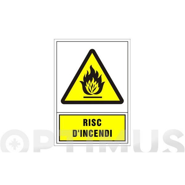 SE&Ntilde;AL ADVERTENCIA CATALAN 490X345 MM-RISC D'INCENDI