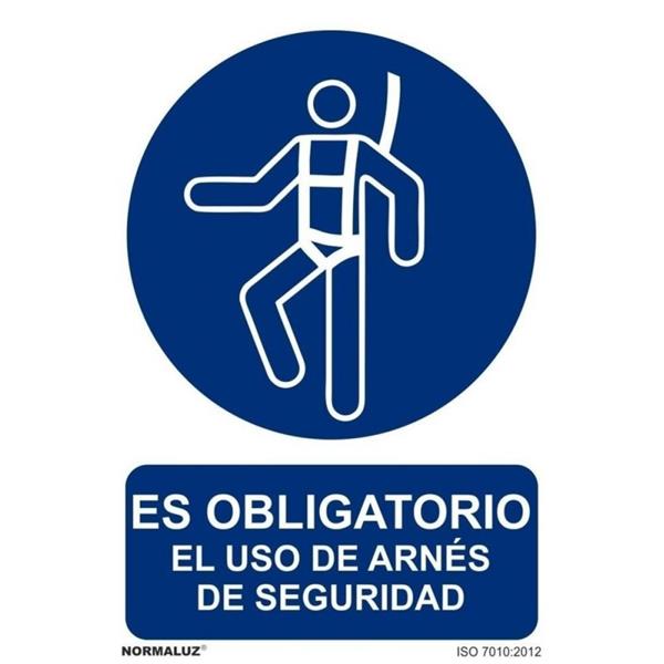 SE&Ntilde;AL OBLIGACION 200x300 MM-OBLIGATORIO USO ARNES SEGURIDAD