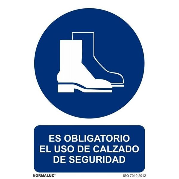 SE&Ntilde;AL OBLIGACION 490X345 MM-OBLIGATORIO USO CALZADO SEGURIDAD