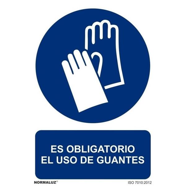 SE&Ntilde;AL OBLIGACION 490X345 MM-OBLIGATORIO USO DE GUANTES
