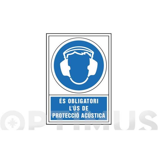 SE&Ntilde;AL OBLIGACION CATALAN 490X345 MM-OBLIGATORI L'US DE PROTECCIO ACUSTICA