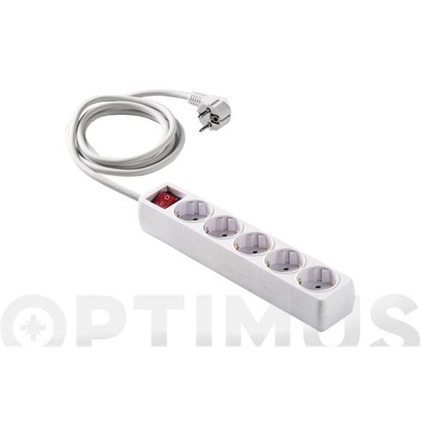 BASE MULTIPLE ECO CON INTERRUPTOR 3 TOMAS 3 MT