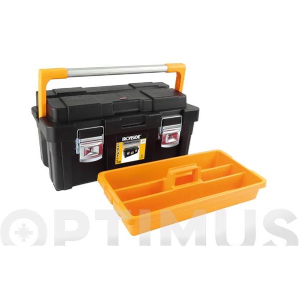 IRONSIDE CAJA HERRAMIENTAS PROFESIONAL PLUS 550 x 300 x 275 MM. CON BANDEJA y ASA ALUMINIO