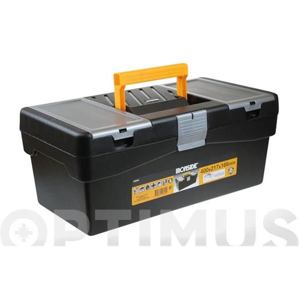 IRONSIDE CAJA HERRAMIENTAS "S" 400 X 217 X 166 MM. CUERPO DE POLIPROPILENO, CAPACIDAD 10 L.