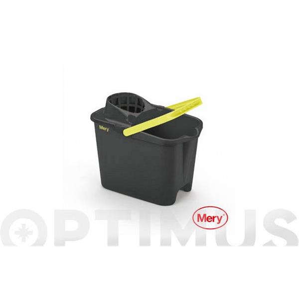 CUBO FREGAR CON ESCURRIDOR ANTRACITA 14 L