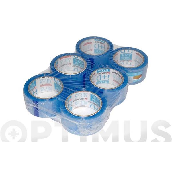 CINTA EMBALAR POLIPROPILENO GAMA AZUL  66 M X 48 MM TRANSPARENTE
