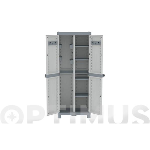 ARMARIO RESINA ESCOBERO WAVE GRIS 181,8X70X43,8 CM