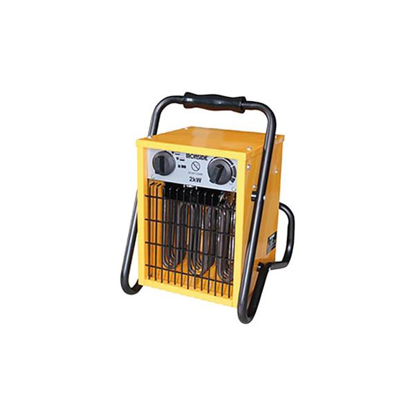 CALEFACTOR PROFESIONAL CON SOPORTE 650/1300/2000 W CON TERMOSTATO Y ASA DE TRANSPORTE