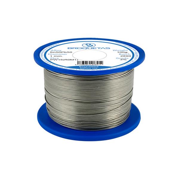 HILO DE SOLDAR BROFIL 50SN/ 50PB &Oslash; 1MM 100 GR CON FLUX