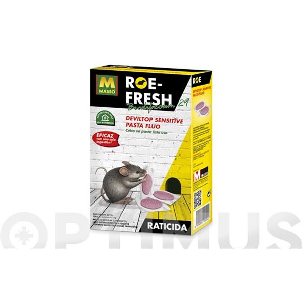 ROE-FRES RATICIDA CEBO FRESCO MONODOSIS 10X15GR