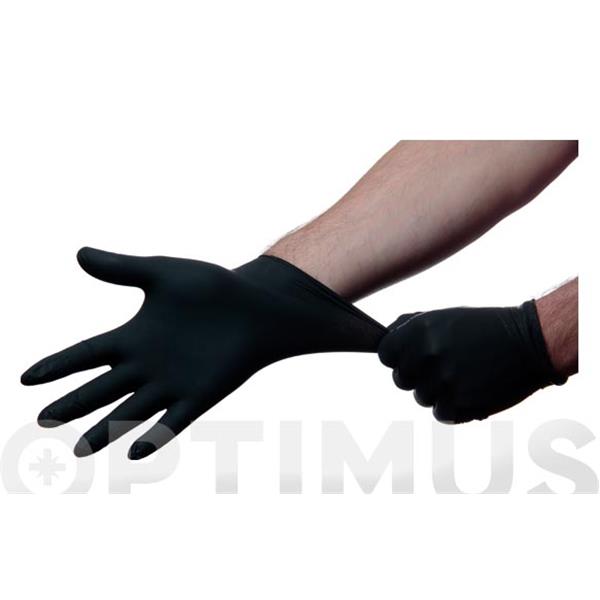 GUANTE DESECHABLE NITRILO NEGRO SIN POLVO (100 UDS TALLA - XG