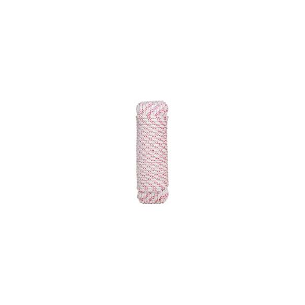 CUERDA POLIESTER TRENZADO CON ALMA  8 MM  5 MT BLANCO