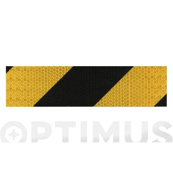 CINTA ADHESIVA SE&Ntilde;ALIZACION REFLECTANTE 33 M X 50 MM AMARILLA/NEGRA