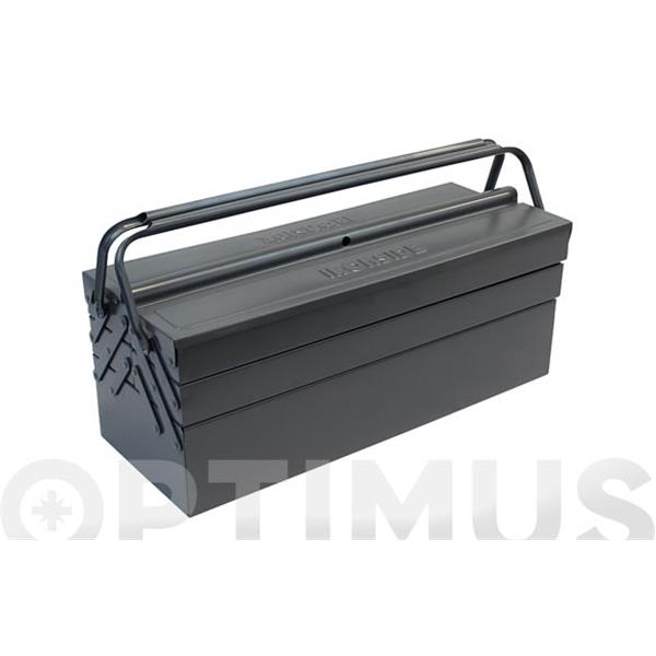 CAJA HERRAMIENTAS METAL GRIS 560 X 220 X 220 MM 5 COMPARTIMIENTOS