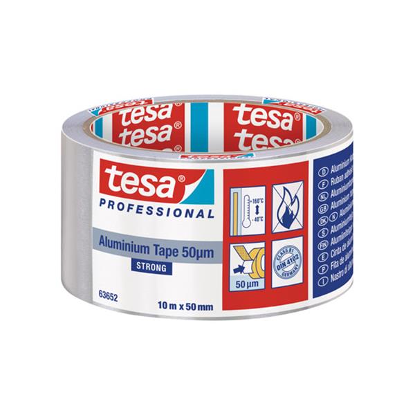 CINTA TESA ALUMINIO 50 MICRAS 10 M X 50 MM