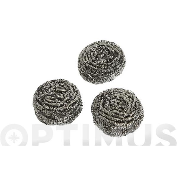 ESTROPAJO ACERO INOX (3 UDS) &Oslash; 6 CM
