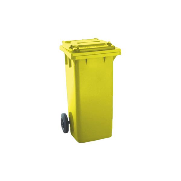 CONTENEDOR SELECTIVO COLOR CON RUEDAS 120 L - AMARILLO