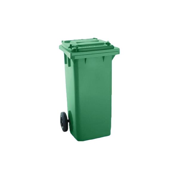 CONTENEDOR SELECTIVO COLOR CON RUEDAS 120 L - VERDE