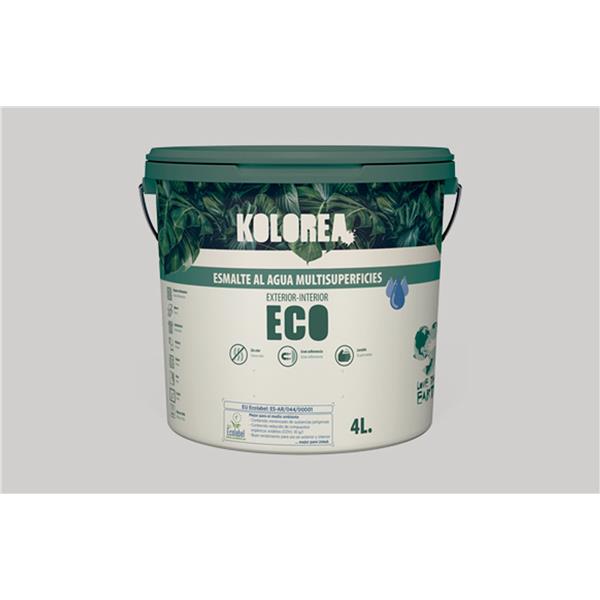ESMALTE AL AGUA ECO SATINADO 4 L GRIS NIEBLA