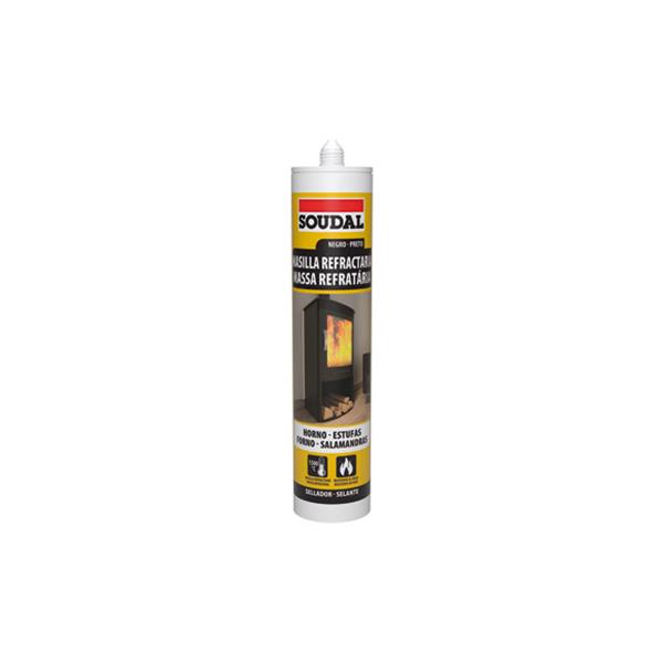 MASILLA REFRACTARIA ALTA TEMPERATURA  290 ML NEGRO