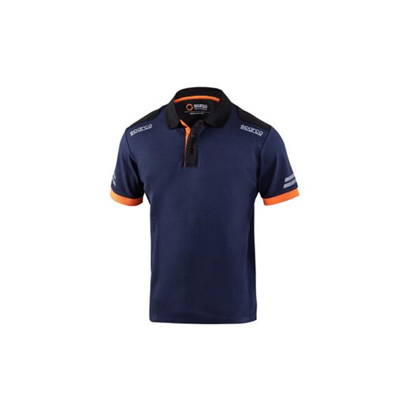 POLO TECNICO 180 GR AZUL / NARANJA FLUOR TALLA L
