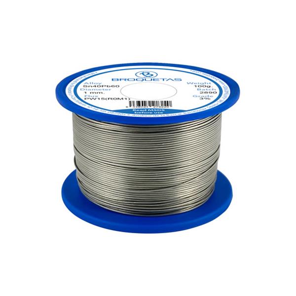HILO DE SOLDAR ESTA&Ntilde;O 60SN/ 40PB &Oslash; 1 MM 100 GR CON FLUX
