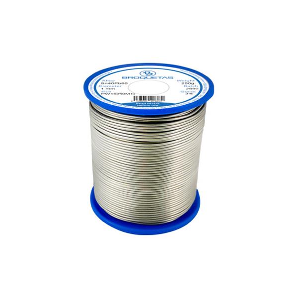 ROLLO DE ESTA&Ntilde;O BROFIL 40 SN40 PB60 250 GR. &Oslash; 1 MM