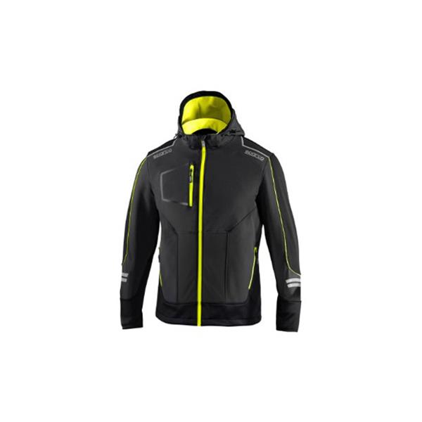 CHAQUETA TECH SOFTSHELL GRIS /AMARILLO FLUOR TALLA XXL