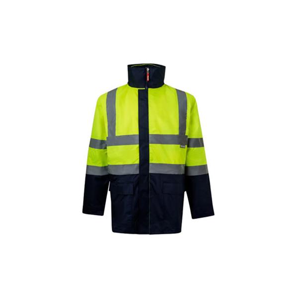PARKA ALTA VISIBILIDAD 4 EN 1 MARINO / AMARILLO TALLA M