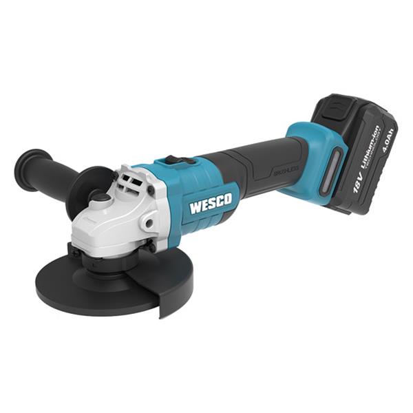 WESCO AMOLADORA 18V BATERIA DE 4.0 AH Y CARGADOR