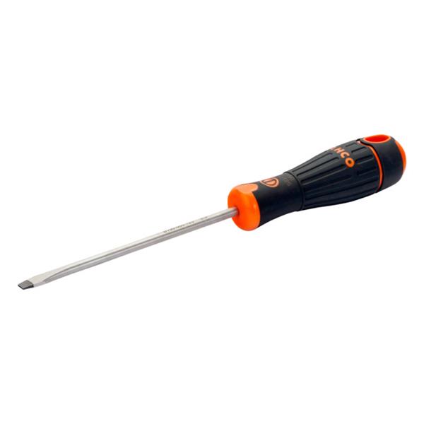 BAHCO DESTORNILLADOR DE PUNTA PLANA RANURADA BAHCOFIT CON AGARRE DE GOMA, 0,8 MM X 4 MM X 100 MM