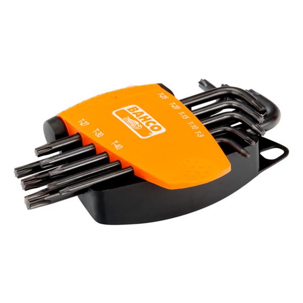 BAHCO JUEGO DE 8 LLAVES TIPO ALLEN HEXAGONALES TORX&reg; FOSFATADAS