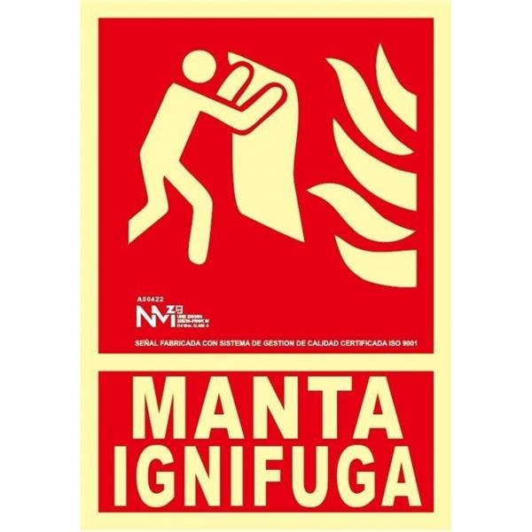 SE&Ntilde;AL FOTOLUMINISCENTE CONTRA INCENDIOS MANTA APAGAFUEGOS 297X210 MM
