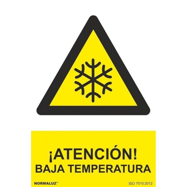 SE&Ntilde;AL PVC PELIGRO &iexcl;ATENCION! BAJA TEMPERATURA 210X300MM