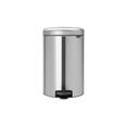 CUBO PEDAL NEW ICON ACERO MATE ANTI-HUELLAS 20 L